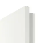 Detailansicht der runden Kante von Typ 43-00 TopWeiß Lamikor Innentür - Kilsgaard