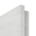 Detailansicht der eckigen Kante von GARANT Wärmeschutztür Quer Authentic Grigio GCK08