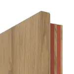 Detailansicht der Kante von CLASSEN Brandschutztür-Set EI30 42db Hickory Eiche CPL inkl. Zarge