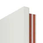 Detailansicht der Kante von CLASSEN Brandschutztür-Set EI30 42db Weiß RAL 9003 CPL inkl. Zarge