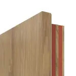 Detailansicht der Kante von CLASSEN Brandschutztür-Set EI30 42db Venom Alu M1 Hickory Eiche CPL inkl. Zarge