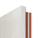 Detailansicht der Kante von CLASSEN Brandschutztür-Set EI30 42db Venom Alu M1 Norwegische Esche CPL inkl. Zarge
