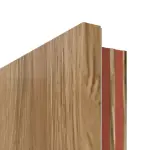 Detailansicht der Kante von CLASSEN Brandschutztür-Set EI30 42db Venom Alu M3 Grandson Eiche Iridium inkl. Zarge