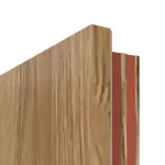 Detailansicht der Kante von CLASSEN Brandschutztür-Set EI30 42db Venom Alu M5 Grandson Eiche Iridium inkl. Zarge