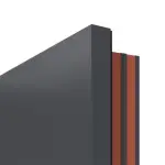Detailansicht der Kante von CLASSEN Brandschutztür-Set EI30 42db Venom Alu M5 Graphit RAL 7024 CPL inkl. Zarge