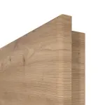 Detailansicht der runden Kante von WESTAG Brandschutztür T-90 Artis Eiche Cross EiC 793 PortaLit CPL