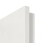 Detailansicht der Premiumkante von GARANT Wohnungseingangstür Authentic Bianco CePaL mit Lichtausschnitt LA-4 mittig