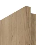 Detailansicht der Premiumkante von GARANT Wohnungseingangstür Authentic Risseiche CePaL mit Lichtausschnitt LA-5 mittig