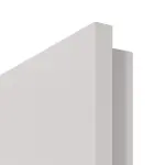 Detailansicht der Premiumkante von GARANT Wohnungseingangstür U12188SD Lichtgrau GHK08 mit Lichtausschnitt LA-9