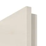 Detailansicht der Premiumkante von GARANT Doppelflügeltür inkl. Zarge Quer Authentic Perl GCK08 mit Lichtausschnitt LA-DIN Sprosse SP10