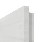 Detailansicht der Premiumkante von GARANT Doppelflügeltür inkl. Zarge Quer Authentic Grigio GCK08 mit Lichtausschnitt LA-5 schlossseitig