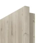 Detailansicht der runden Kante von HÖRMANN Rauchschutztür Gebürstete Lärche hell Duradecor ProLine 