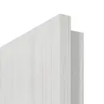 Detailansicht der Premiumkante von GARANT Rauchschutztür Authentic Grigio CePaL mit Lichtausschnitt LA-DIN