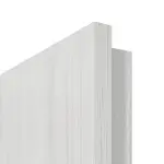 Detailansicht der Premiumkante von GARANT Rauchschutztür Authentic Grigio CePaL mit Lichtausschnitt LA-4 mittig