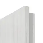 Detailansicht der Premiumkante von GARANT Rauchschutztür Authentic Grigio CePaL mit Lichtausschnitt LA-6