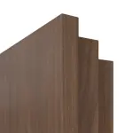 Detailansicht der eckigen Kante von WESTAG Brandschutztür T-90 Nussbaum Trentino NU 717 PortaLit CPL