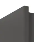 Detailansicht der kleinen Rundkante von GARANT Wohnungseingangstür 10622-60 Ebony CePaL mit Lichtausschnitt LA-2