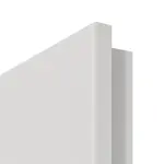 Detailansicht der kleinen Rundkante von GARANT Wohnungseingangstür 0160-60 Silver Grey CePaL mit Lichtausschnitt LA-4 schlossseitig