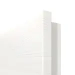 Detailansicht der runden Kante von HÖRMANN Doppelflügeltür Gebürstetes Weiß quer Duradecor ProLine mit Zarge