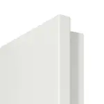 Detailansicht der runden Kante von CLASSEN Doppelflügeltür Century M2 Weiß Primo mit Lichtausschnitt inkl. Zarge