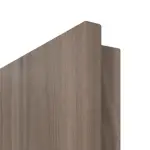 Detailansicht der runden Kante von CLASSEN Doppelflügeltür Century M3 Esche Graphit Iridium mit Lichtausschnitt inkl. Zarge