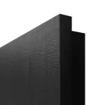 Detailansicht der eckigen Kante von HÖRMANN Doppelflügeltür Leinen Schwarz Proline Concepto mit Lichtausschnitt LA 24 mit Zarge