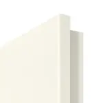 Detailansicht der kleinen Rundkante von GARANT Doppelflügeltür inkl. Zarge 9417-60 Snow White CPL mit Lichtausschnitt LA-4 bandseitig