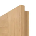 Detailansicht der eckigen Kante von CLASSEN Doppelflügeltür Greco M1 Eiche geölt 3D Look inkl. Zarge 