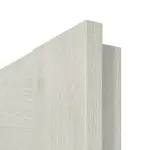 Detailansicht der eckigen Kante von CLASSEN Doppelflügeltür Greco M7 Eiche Grau 3D Look mit Lichtausschnitt inkl. Zarge