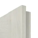 Detailansicht der eckigen Kante von CLASSEN Doppelflügeltür Greco M8 Eiche Grau 3D Look mit Lichtausschnitt inkl. Zarge