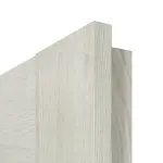 Detailansicht der eckigen Kante von CLASSEN Doppelflügeltür Magnetic M1 Eiche Grau 3D Look inkl. Zarge 