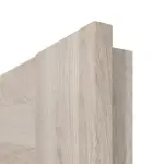 Detailansicht der eckigen Kante von CLASSEN Doppelflügeltür Magnetic M1 Nuss Kolumbia hell 3D Look inkl. Zarge 