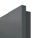 Detailansicht der eckigen Kante von CLASSEN Doppelflügeltür Magnetic M1 Uni Graphit Iridium inkl. Zarge 