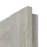 Detailansicht der eckigen Kante von CLASSEN Doppelflügeltür Magnetic M2 Eiche Gessato 3D Look mit Lichtausschnitt inkl. Zarge