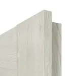 Detailansicht der eckigen Kante von CLASSEN Doppelflügeltür Magnetic M5 Eiche Grau 3D Look mit Lichtausschnitt inkl. Zarge