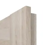 Detailansicht der eckigen Kante von CLASSEN Doppelflügeltür Magnetic M7 Nuss Kolumbia hell 3D Look mit Lichtausschnitt inkl. Zarge