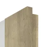 Detailansicht der eckigen Kante von CLASSEN Doppelflügeltür Modul M3 Hamilton Eiche längs CPL inkl. Zarge 