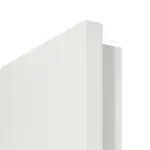 Detailansicht der eckigen Kante von CLASSEN Doppelflügeltür Natura LA 1/3 Weiß Primo inkl. Zarge mit Lichausschnitt