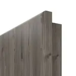 Detailansicht der runden Kante von HÖRMANN Doppelflügeltür Pure 1 Gebürstete Lärche dunkel Duradecor DesignLine mit Lichtausschnitt quer mit Zarge