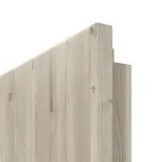Detailansicht der runden Kante von HÖRMANN Doppelflügeltür Rail 1 Gebürstete Lärche hell Duradecor DesignLine mit Zarge