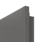 Detailansicht der runden Kante von Huga Doppelflügeltür Sueno 2 Hygge grau RAL 7037 Duradecor Concept mit Zarge