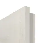 Detailansicht der eckigen Kante von CLASSEN Doppelflügeltür Tumula M2 Esche Weiß 3D Look inkl. Zarge 