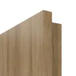 Detailansicht der eckigen Kante von HÖRMANN Rauchschutztür Natureiche Duradecor ProLine 