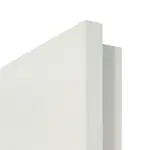 Detailansicht der eckigen Kante von GARANT Brandschutztür T30 Corona 832 Weiß Struktur Premium CePaL