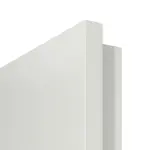 Detailansicht der eckigen Kante von CLASSEN Brandschutztür-Set EI30 Venom Alu M4 RAL 9003 CPL inkl. Blockzarge
