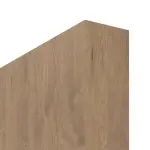 Detailansicht der stumpfen Kante von WESTAG Doppelflügel-Schiebetür Eiche Adria Ei 767 PortaLit CPL mit Lichtausschnitt LA-1000