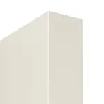 Detailansicht der stumpfen Kante von WESTAG Doppelflügel-Schiebetür Provence Typ 4004 Weißlack mit Lichtausschnitt LA-2