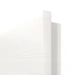 Detailansicht der eckigen Kante von HÖRMANN Doppelflügeltür Gebürstetes Weiß quer Duradecor ProLine mit Lichtausschnitt LA 9 mit Zarge