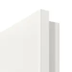 Detailansicht der gefasten Kante von JELD-WEN Doppelflügeltür Classic Brillantweiß ähnlich RAL 9016 ExpertLack mit Lichtausschnitt LÖ-72 schlossseitig mit Zarge