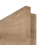 Detailansicht der eckigen Kante von WESTAG Doppelflügeltür Artis Eiche Cross EiC 793 Portalit CPL mit Lichtausschnitt LA-18-21,5 inkl. Zarge